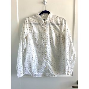 Old Navy Polka Dot black and White Button Down